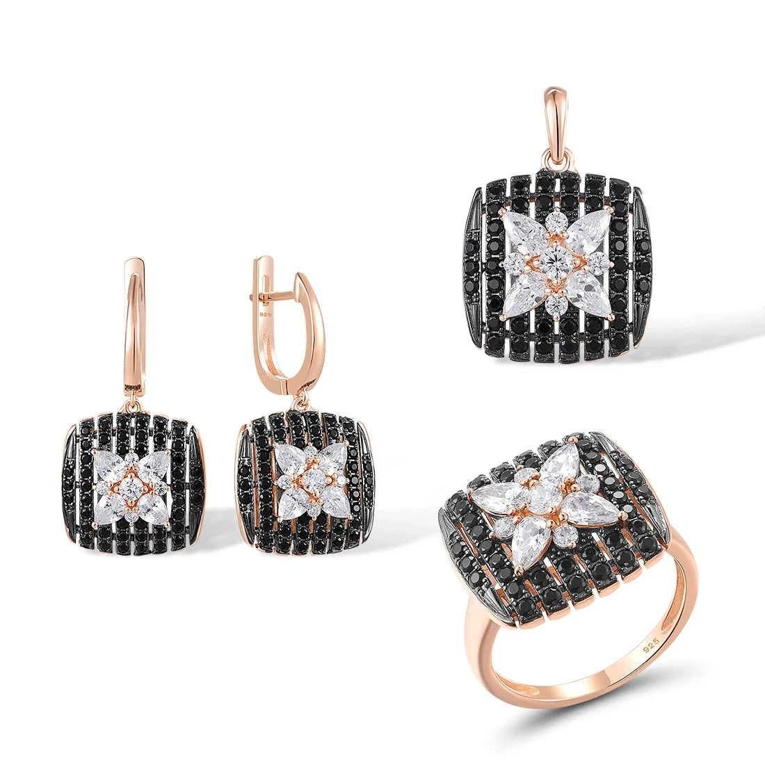 Santuzza Orecchini Pendenti Donna In Argento 925 Con Fiore E Pietre Colorate, Ipoallergenici