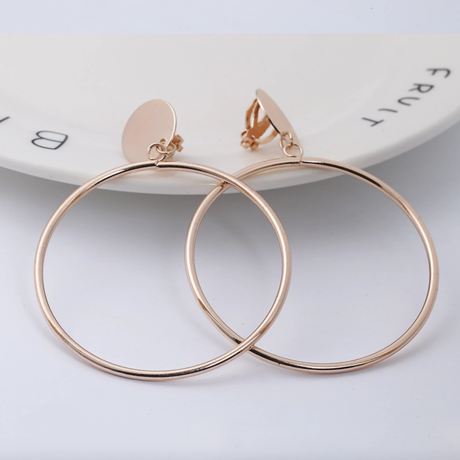 Osceola Clip On Hoop Circle Dangle Earrings ANN VOYAGE