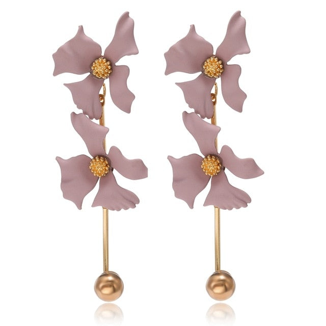Bardstown Flower Hanging Dangle Drop Statement Earrings – ANN VOYAGE