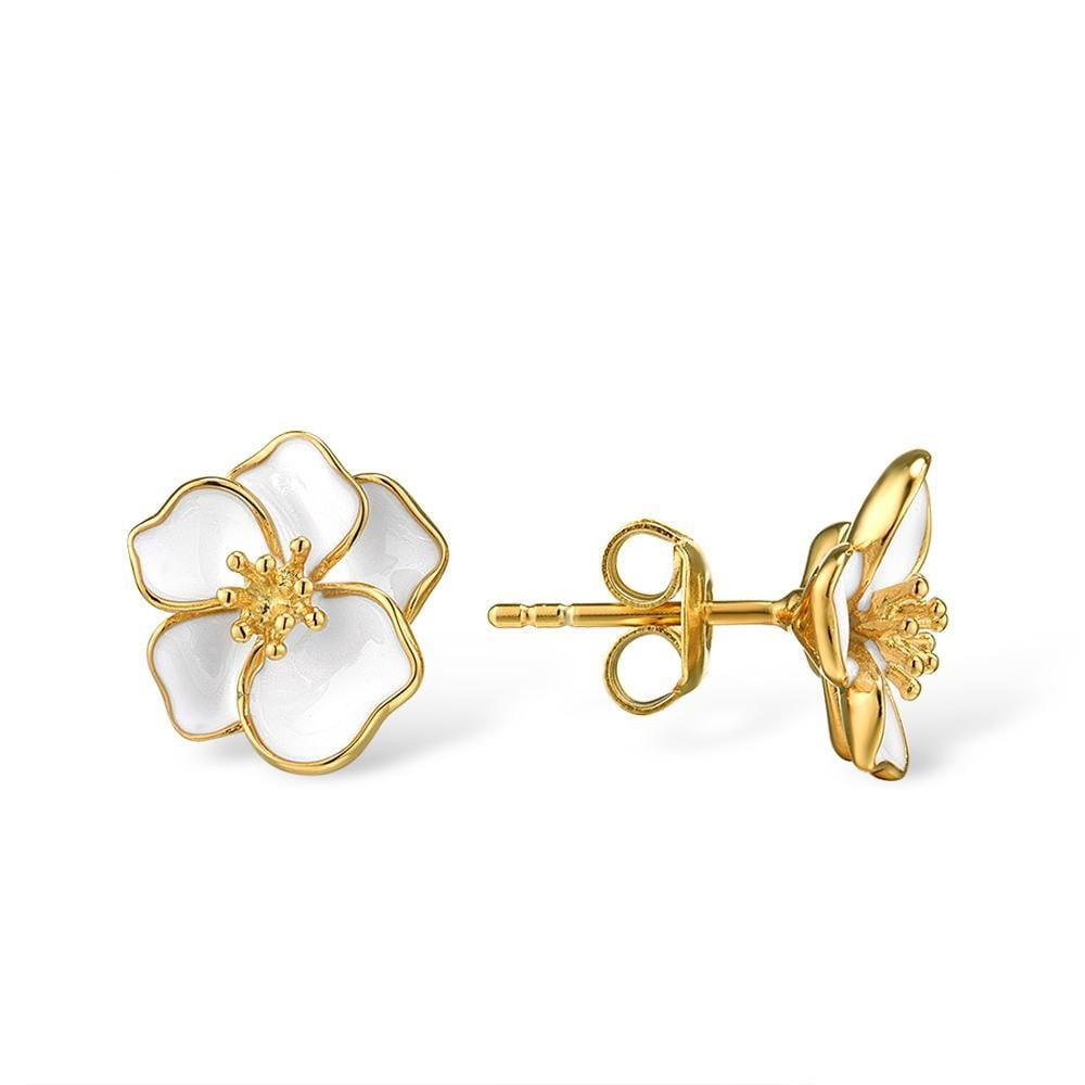 Laie Handmade Enamel and Silver Flower Stud Earrings – ANN VOYAGE