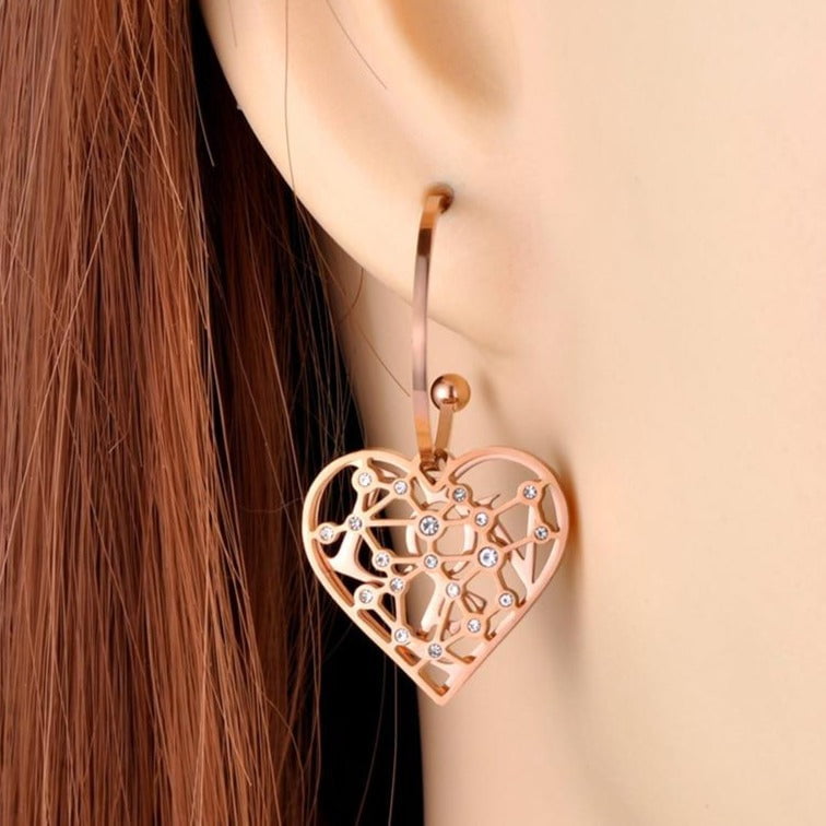 Firozabad Earrings Rose Gold by Ann Voyage