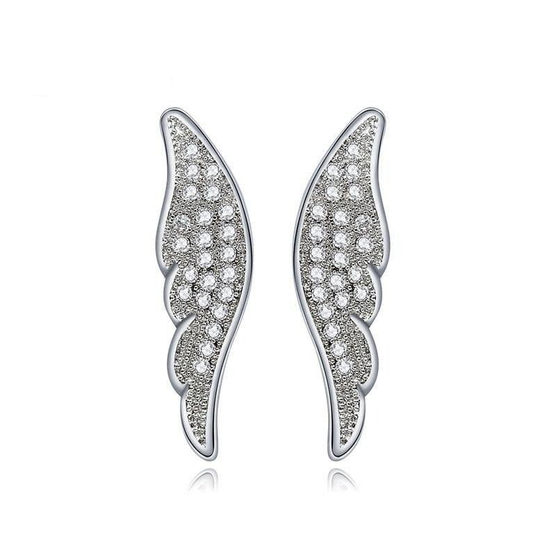Grandcour Crystal Angel Wing Stud Earrings – ANN VOYAGE
